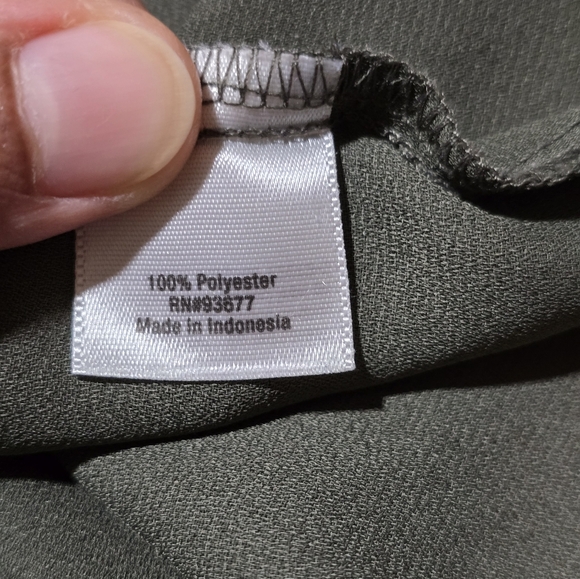 Olive Green Sleeveless Top with Studded Details - Picture 11 of 13